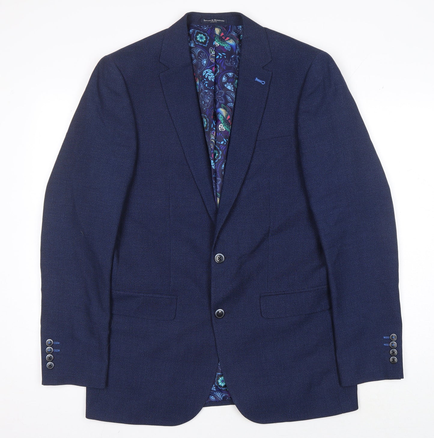 Sawyers & Hendricks Men's Blue Blazer, 40L, Formal Style
