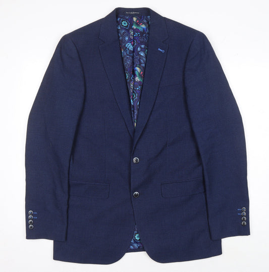 Sawyers & Hendricks Men's Blue Blazer, 40L, Formal Style