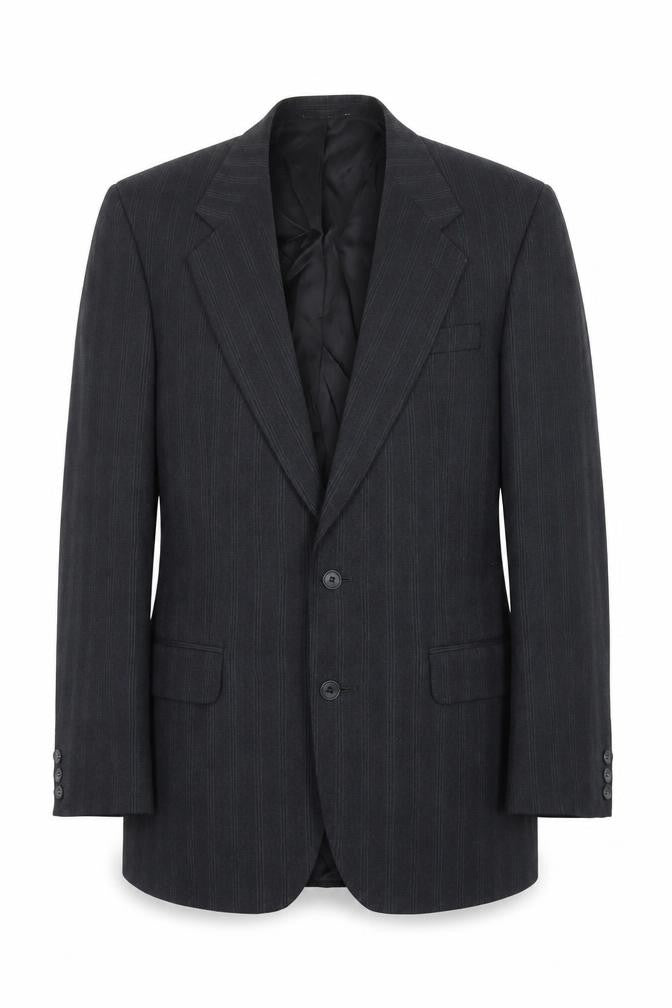 Daniel Drescott Men's Grey Striped Blazer 38 Long Classic