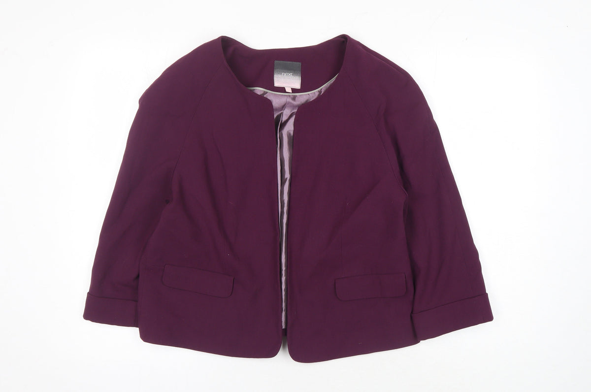 Next Women's Purple Suit Jacket, Size 16, Long Sleeve