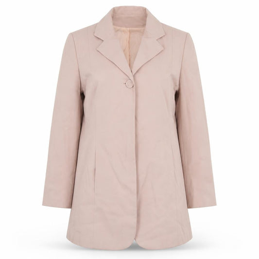 KIT Women's Pink Blazer, Size 14, Elegant One-Button Design