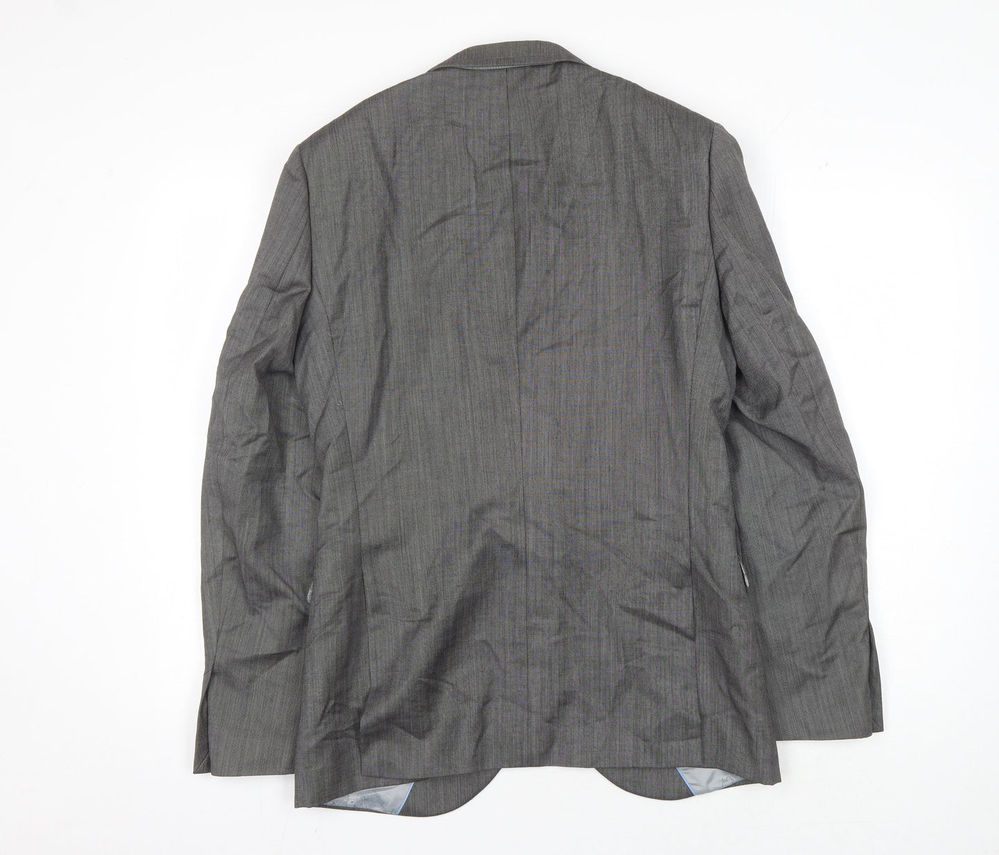 Next Men's Grey Wool Blazer, 38R, Classic Fit