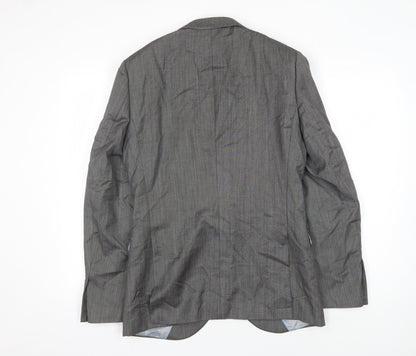 Next Men's Grey Wool Blazer, 38R, Classic Fit