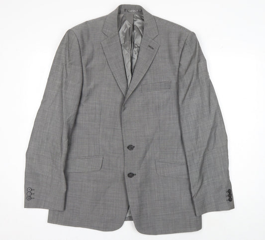 STVDIO Jeff Banks Grey Wool Men's Blazer, Size 42R