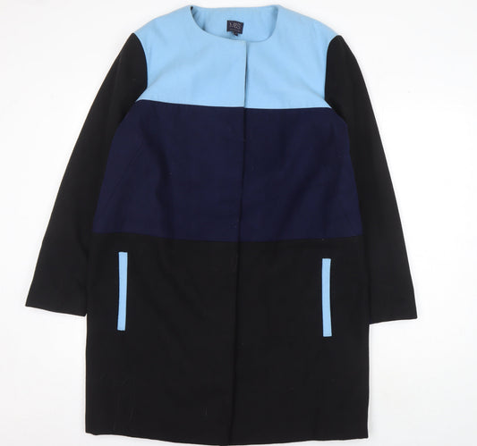Marks and Spencer Women's Black Blue Coat Size 16