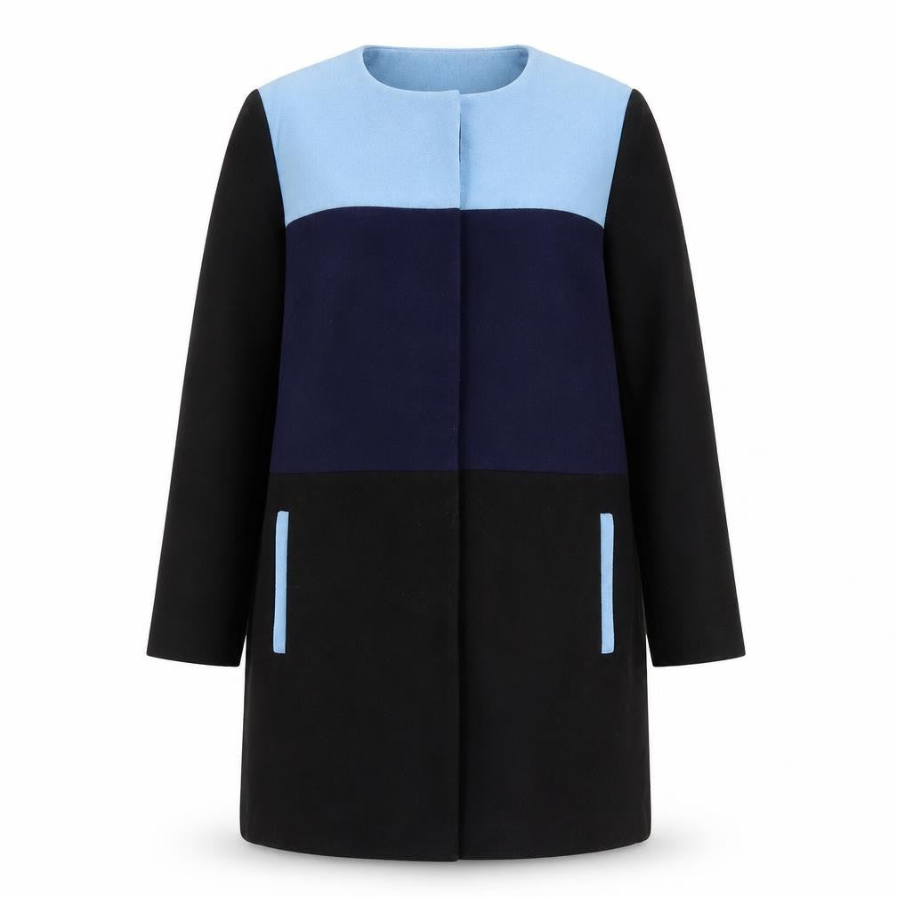 Marks & Spencer Women's Black Blue Coat Size 16