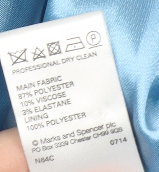 Marks and Spencer Women's Black Blue Coat Size 16