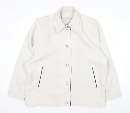 Jbc Women's White Button Coat Size 22 - Polyester