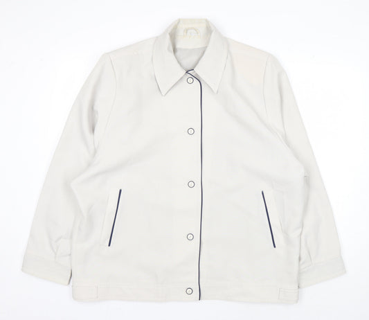 Jbc Women's White Button Coat Size 22 - Polyester
