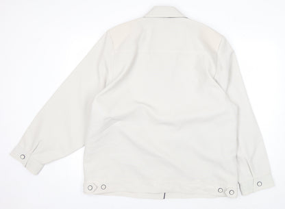 Jbc Women's White Button Coat Size 22 - Polyester