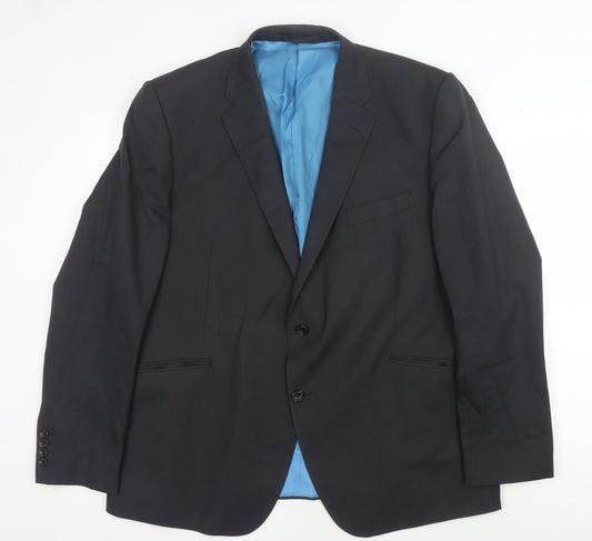 Marks and Spencer Men's Grey Suit Jacket 46R Single-Breasted