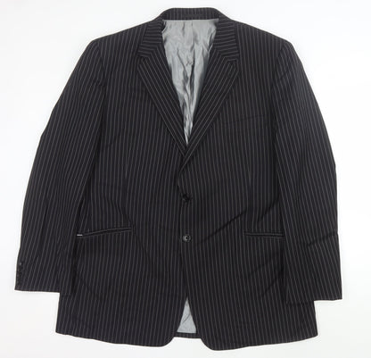 Charlton Gray Men's Black Striped Suit Jacket 46R