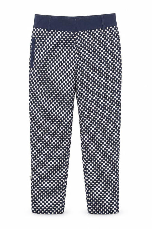 Jasper Conran Women's Blue Geometric Trousers Size 10