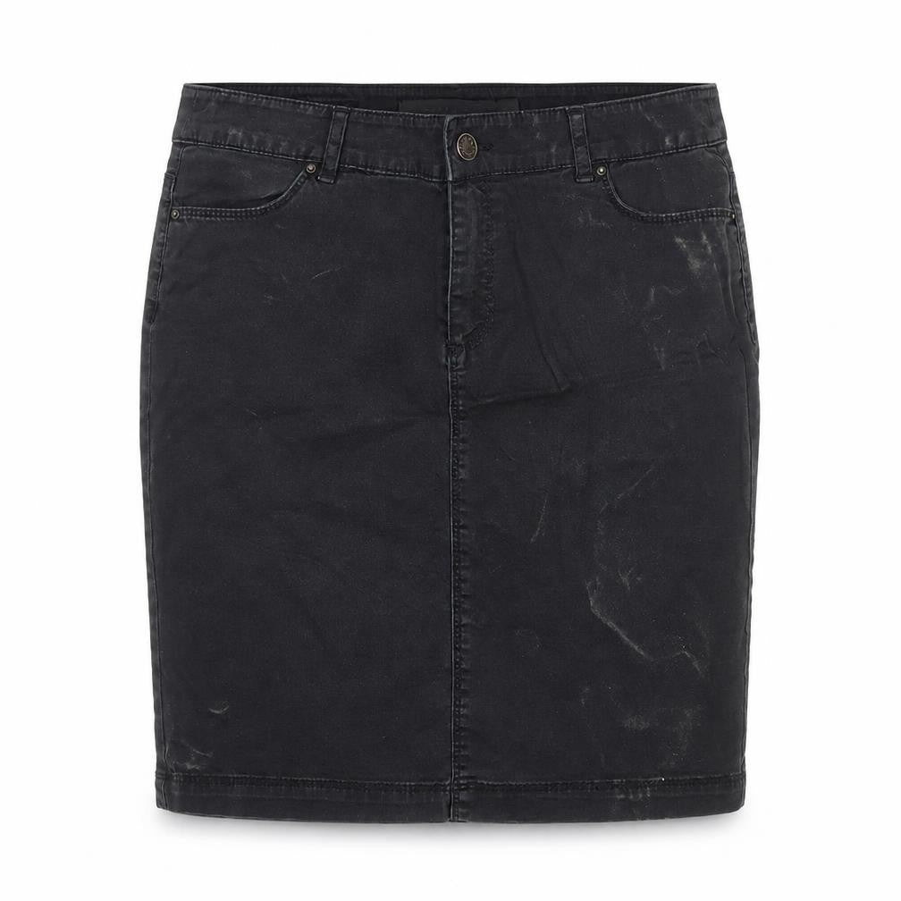 Zara Women's Black Denim Pencil Skirt Knee Length Size 6