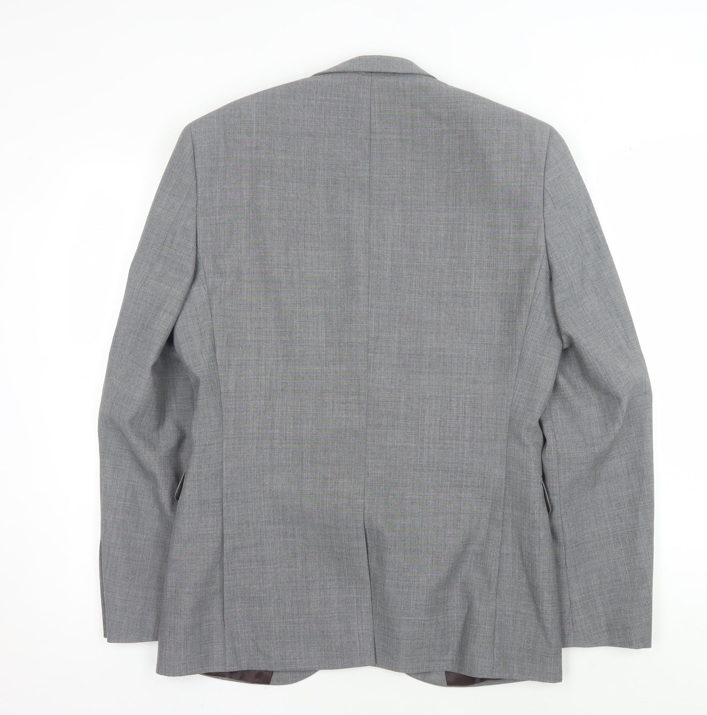 Next Men's Grey Wool Blazer Jacket 38R Regular Fit