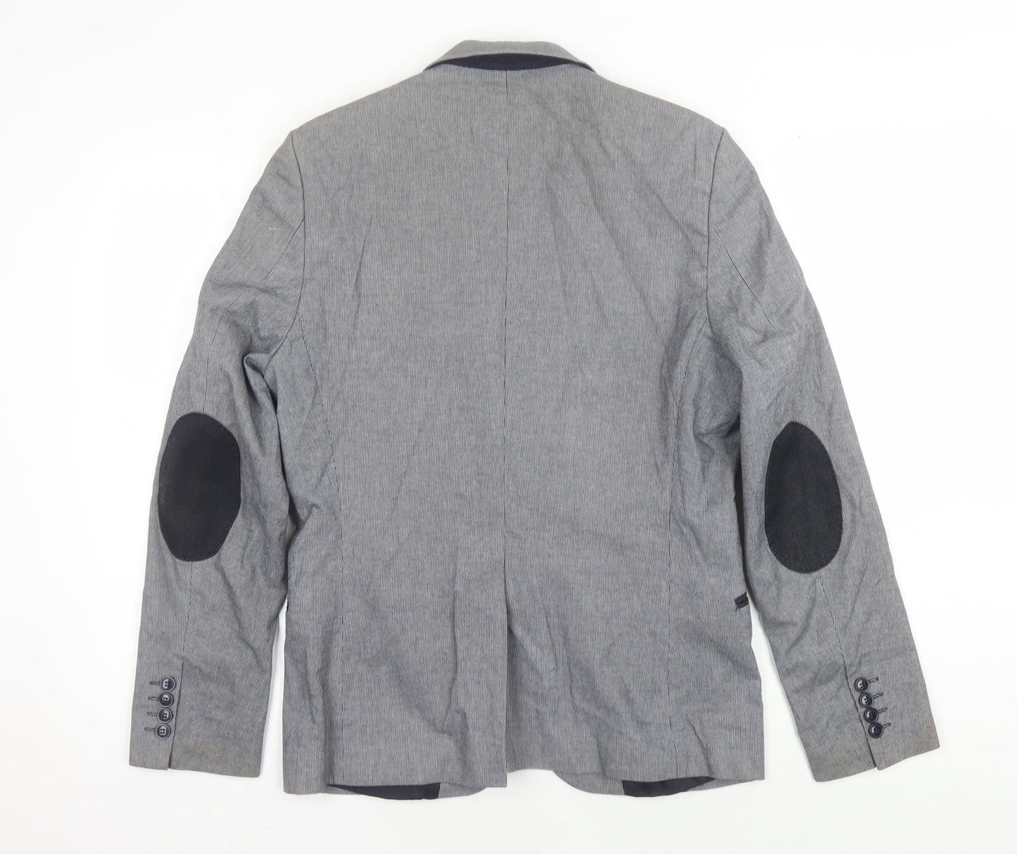 H&M Men's Grey Suit Jacket - Size 38R, Perfect for Any Occasion