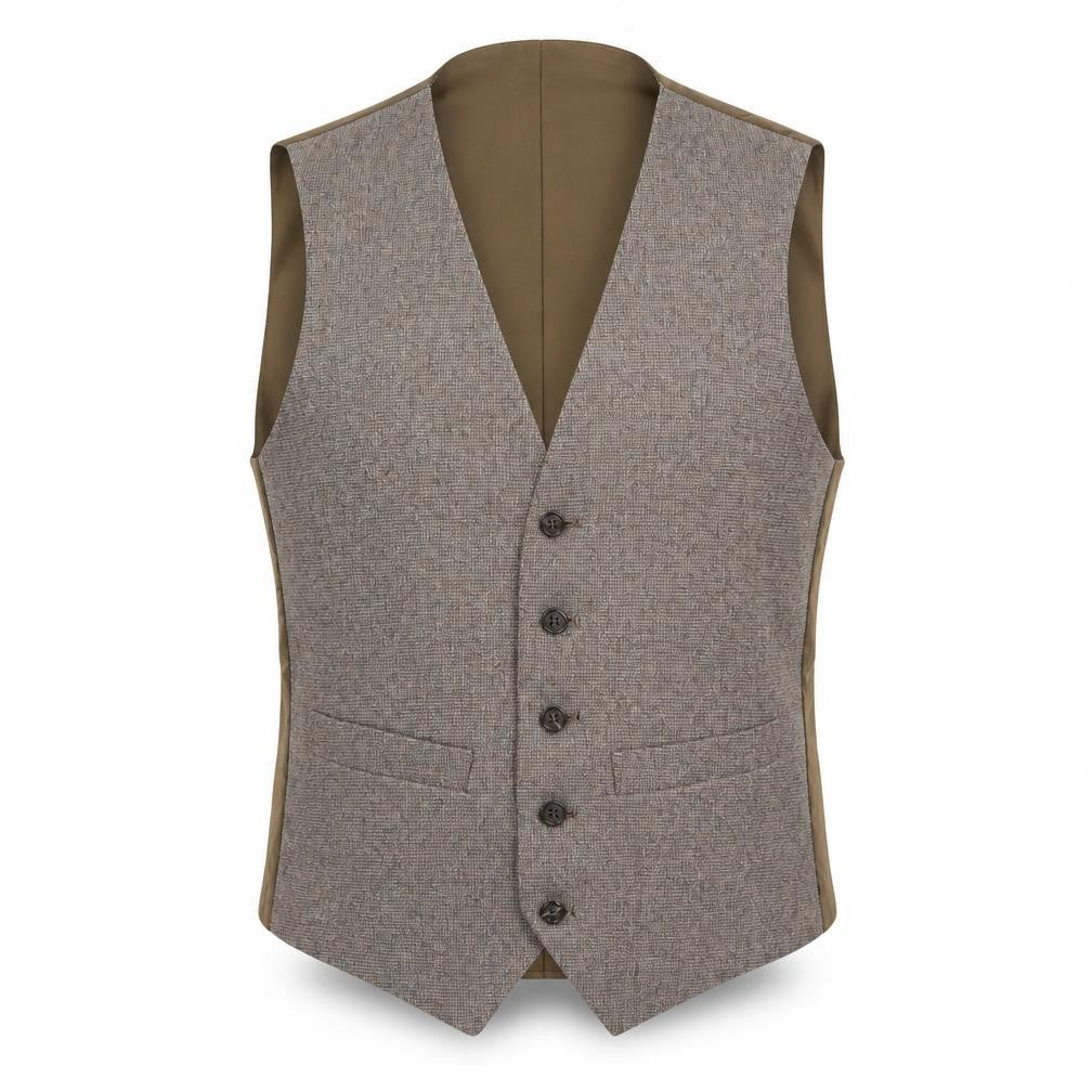 C&A Men's Brown Suit Waistcoat, Size 36R Stylish