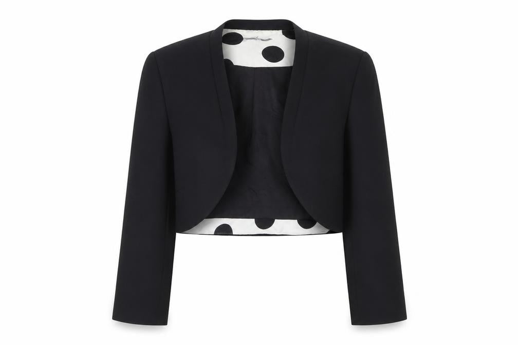 Michaela Louisa Women's Black Cropped Blazer, Size 12