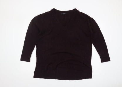 Next Women's Black V-Neck Pullover Jumper Size 14