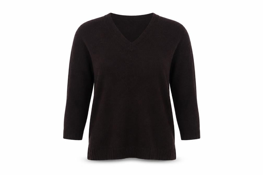Next Women's Black V-Neck Pullover Jumper Size 14