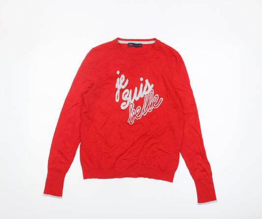 Marks and Spencer Women's Red Pullover Jumper Size 10