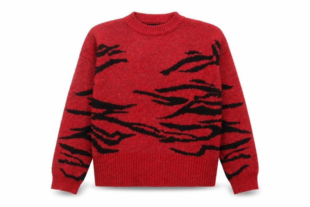 Next Women's Red Animal Print Pullover Jumper M