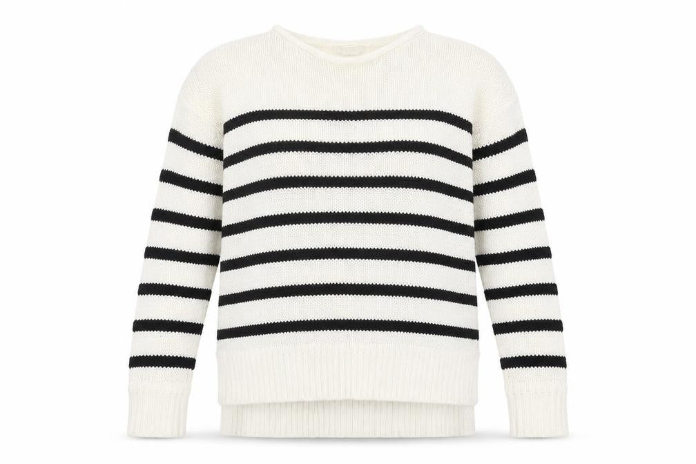 H&M Women's XS Black Striped Pullover Jumper