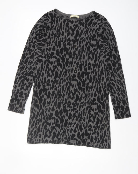 Oasis Women's Multicoloured Animal Print Pullover Jumper M