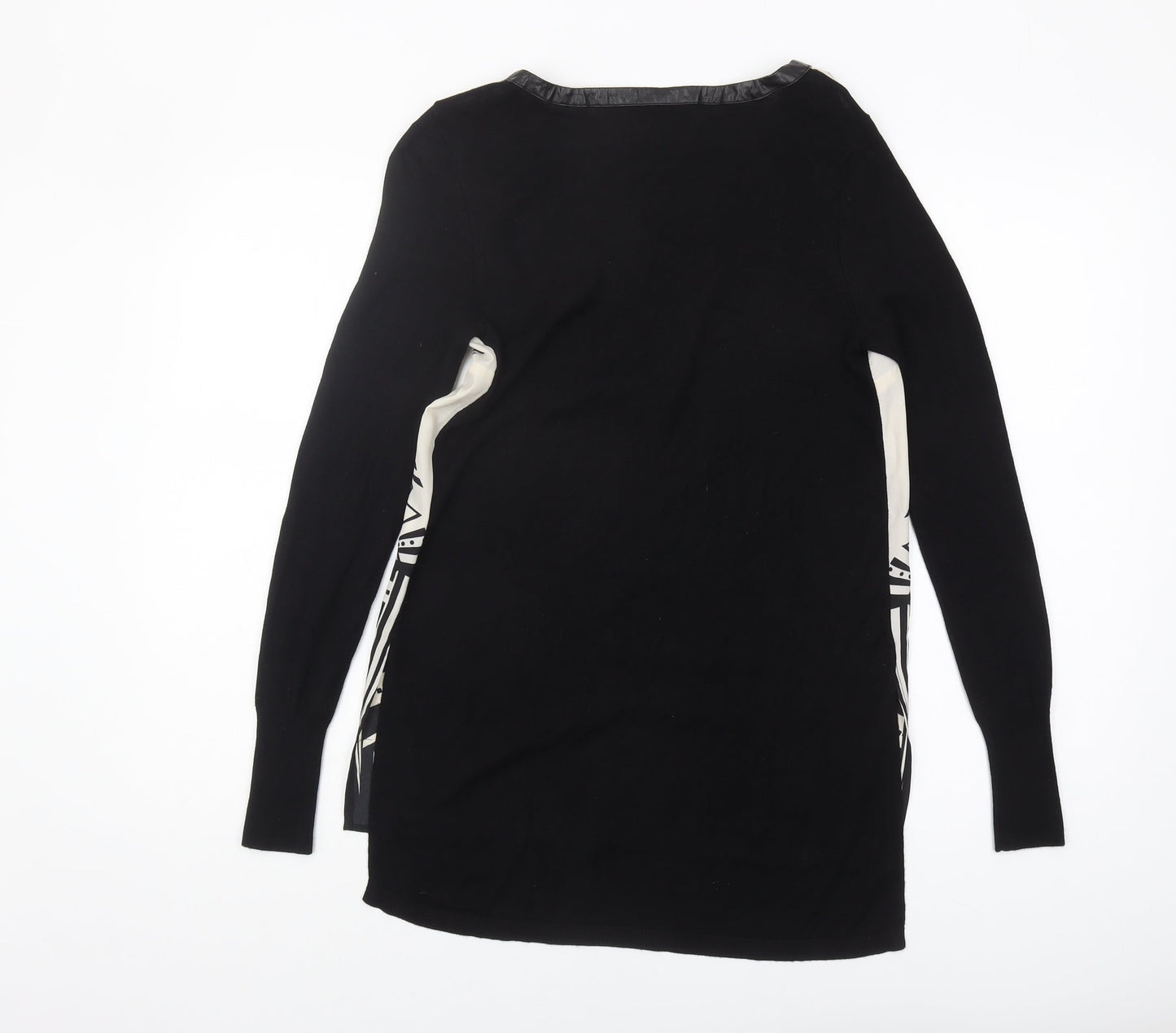 Oasis Women's Black Geometric Aztec Cardigan S