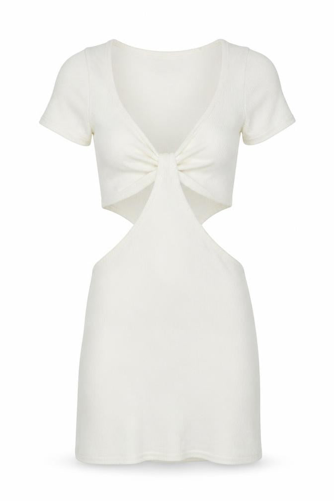 ASOS DESIGN Women's White Mini Cut Out Dress Size 8