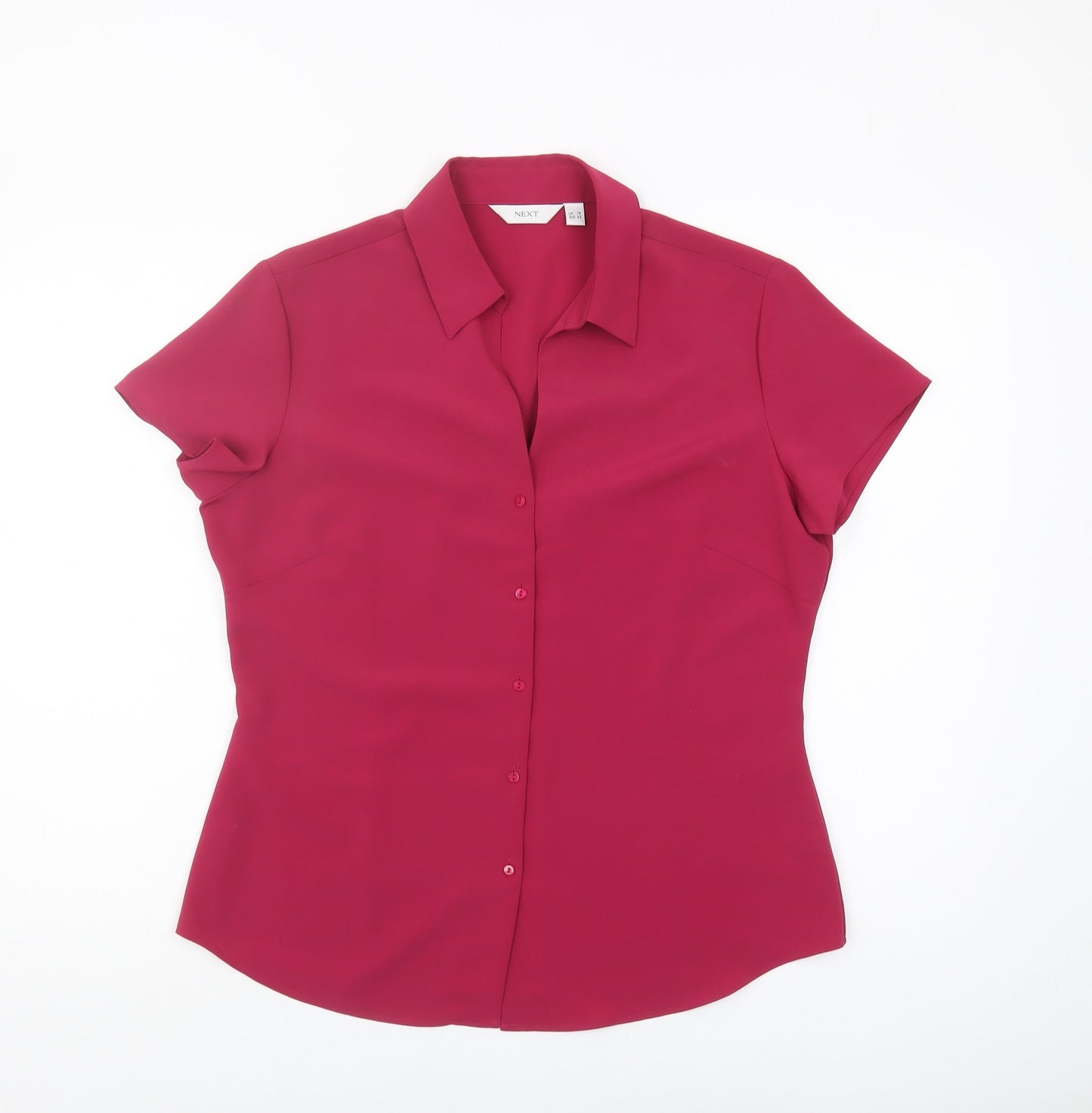 Next Women's Red Button-Up Shirt UK 14