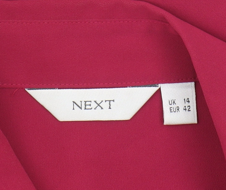Next Women's Red Button-Up Shirt UK 14