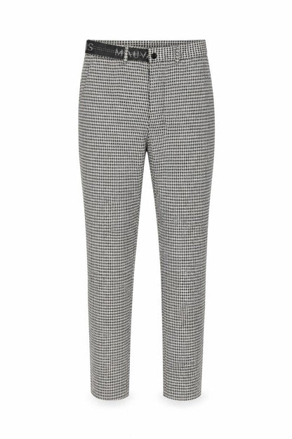 Mauvais Men's Multicoloured Houndstooth Trousers Size 30