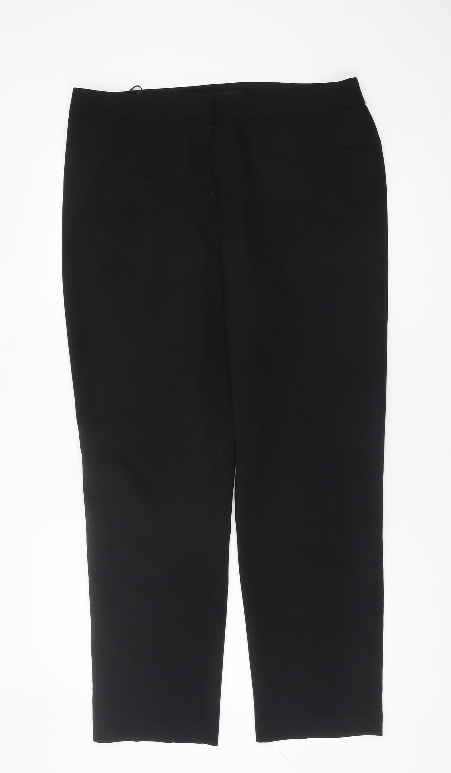 Et Vous Women's Black Straight-Leg Trousers Size 14