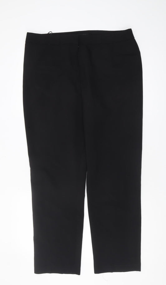 Et Vous Women's Black Straight-Leg Trousers Size 14