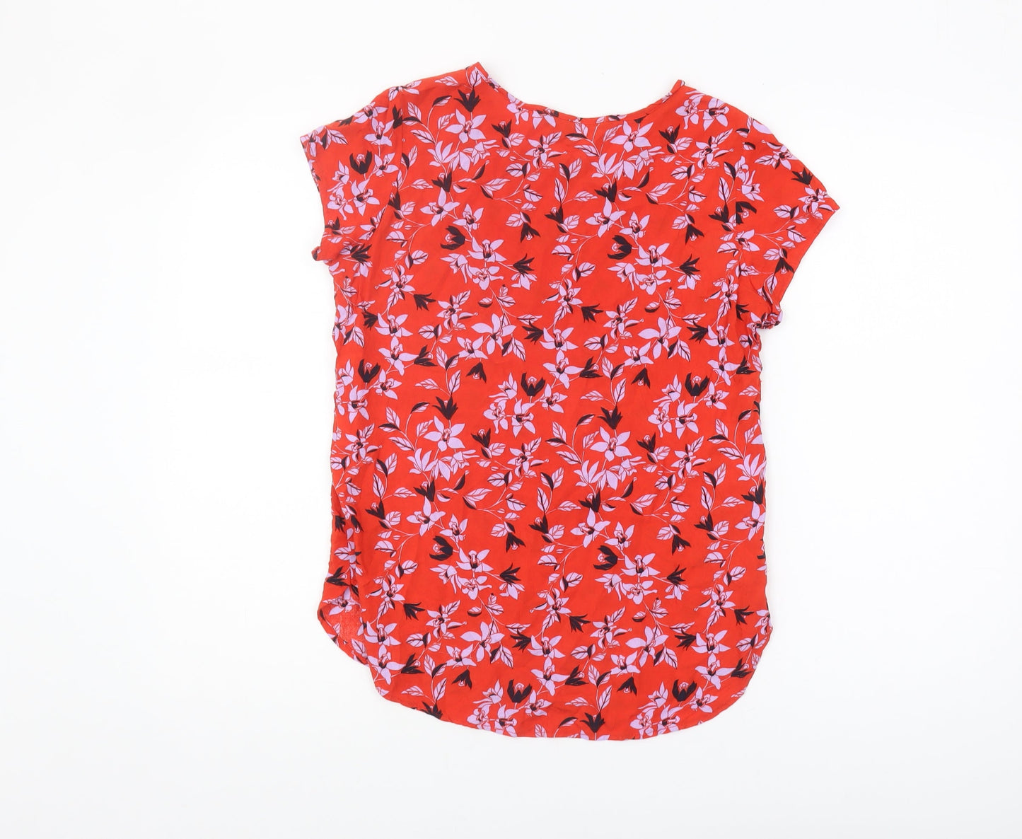 Vero Moda Women's Red Floral XS T-Shirt, Casual Spring Top