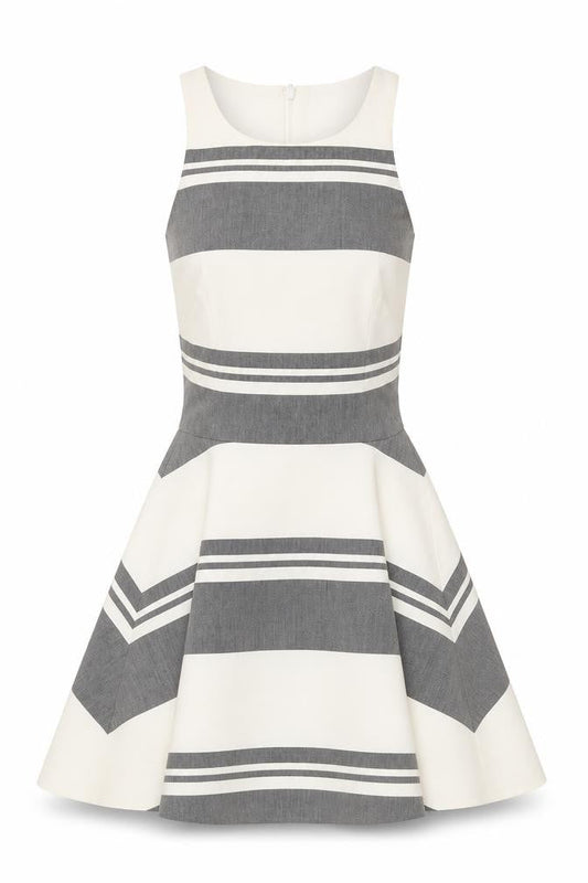 Elizabeth and James Women's Striped Fit & Flare Dress