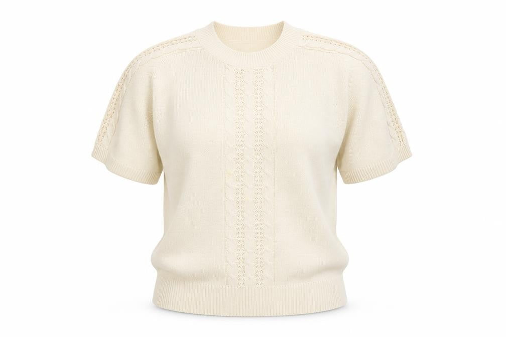 Mona Chester Women's Beige Knit Pullover Jumper M