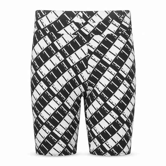 ELLE Girls Black and White Biker Shorts, 9-10 Years, Cotton Blend