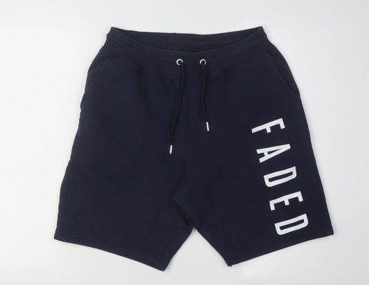 Faded Men's Blue Sweat Shorts M - Casual & Stylish