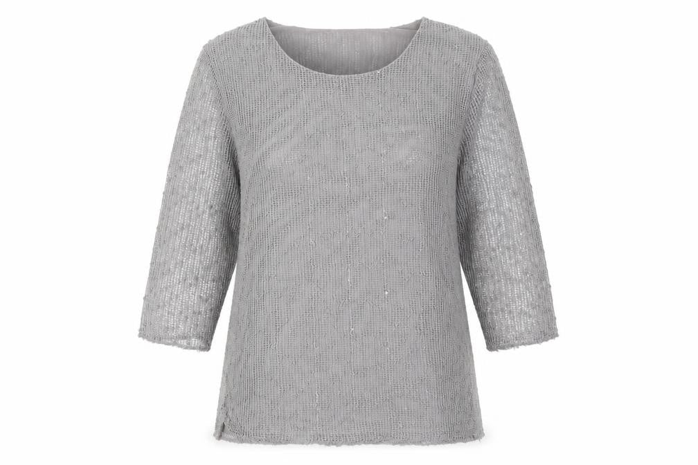 Alexara Women's Grey 3/4 Sleeve Blouse Size 16