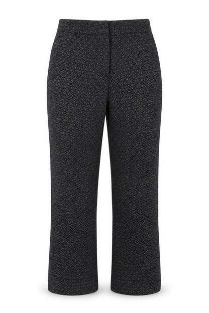 H&M Women's Black Geometric Trousers, Size 10