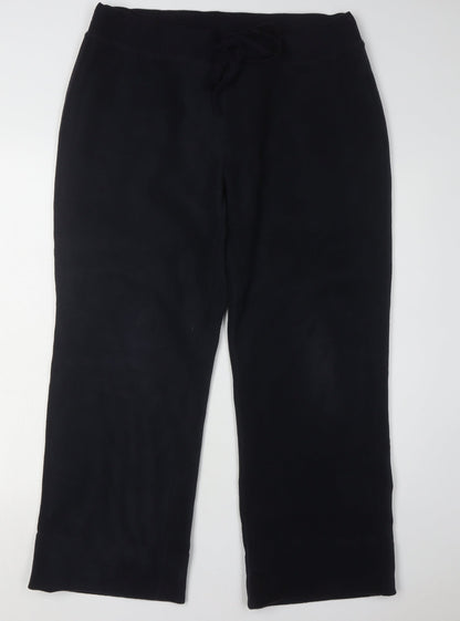 Lands' End Men's Black Sweatpants L – Casual Comfort