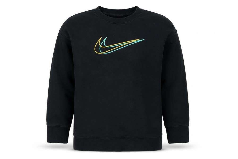 Nike Boys Black XS Pullover Sweatshirt, Logo Accent