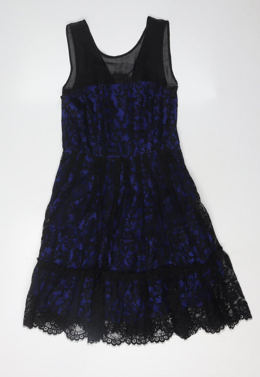 Moulinette Soeurs Women's Blue Black A-Line Dress