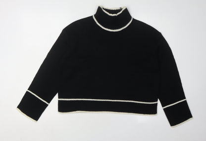 Brave Soul Women's Black Roll Neck Pullover Jumper Size S