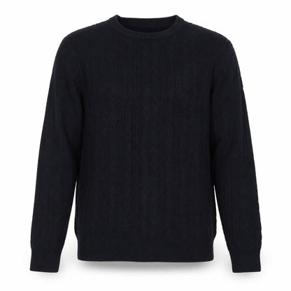 Cotton Traders Men's Blue XL Cable-Knit Pullover Jumper
