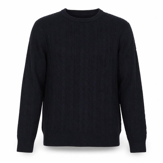 Cotton Traders Men's Blue XL Cable-Knit Pullover Jumper