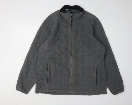Lands' End Men's Grey Full Zip Jacket XL