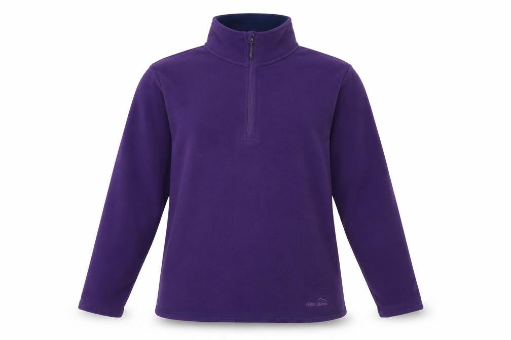 Peter Storm Women's Purple Fleece Henley Sweatshirt